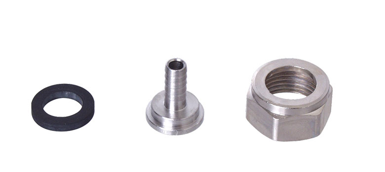 1/4" Tailpiece, Hex Nut, and Gasket